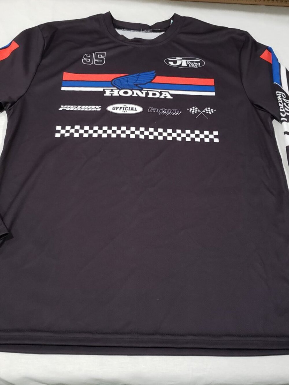 Honda JT Racing Men's Jersey Shirt Medium M Polyester Black New